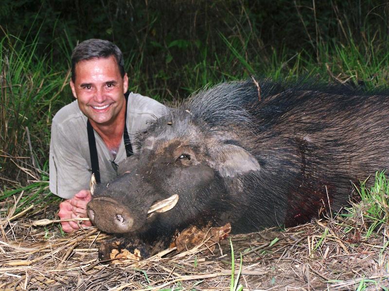John Colglazier with just two of the many species he shot on a short safari 